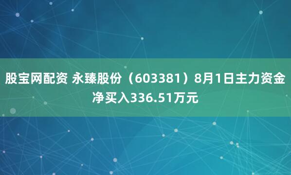 股宝网配资 永臻股份（603381）8月1日主力资金净买入336.51万元
