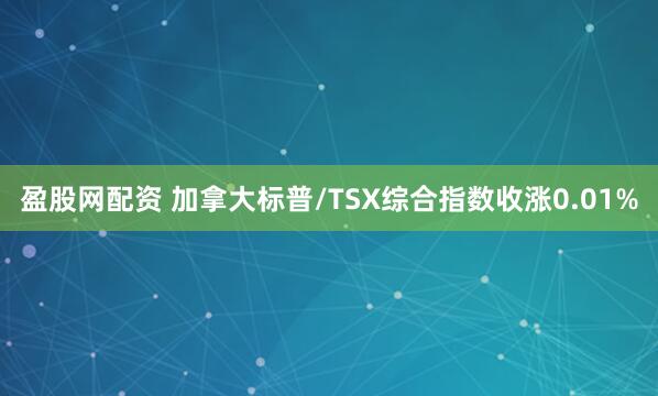 盈股网配资 加拿大标普/TSX综合指数收涨0.01%